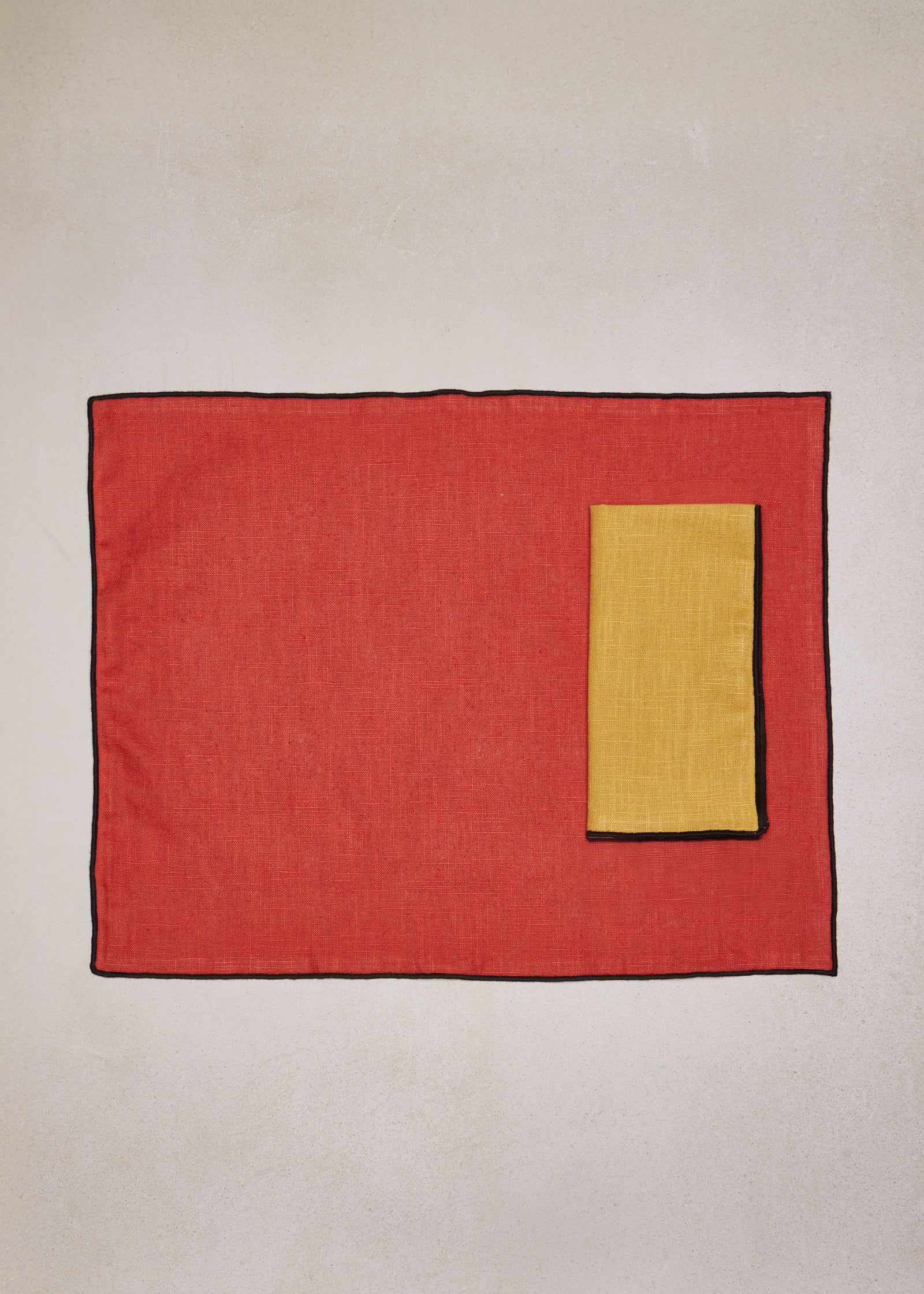 Pack 4 Individual lino borde negro