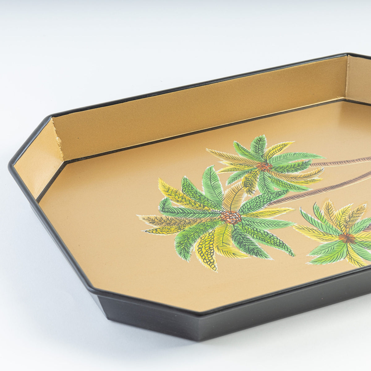 BANDEJA PALMERA DORADA