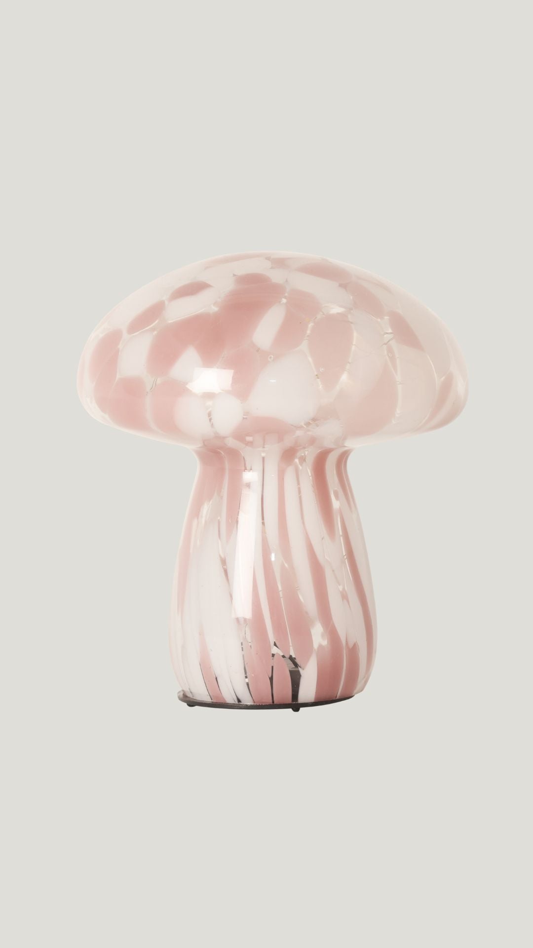 Lampara de mesa seta rosa