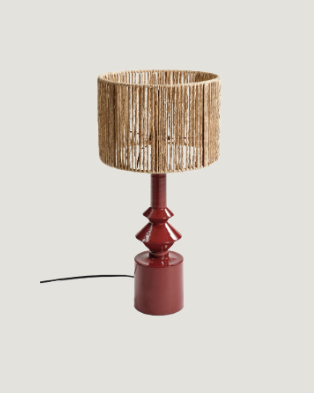 Lámpara de mesa roja