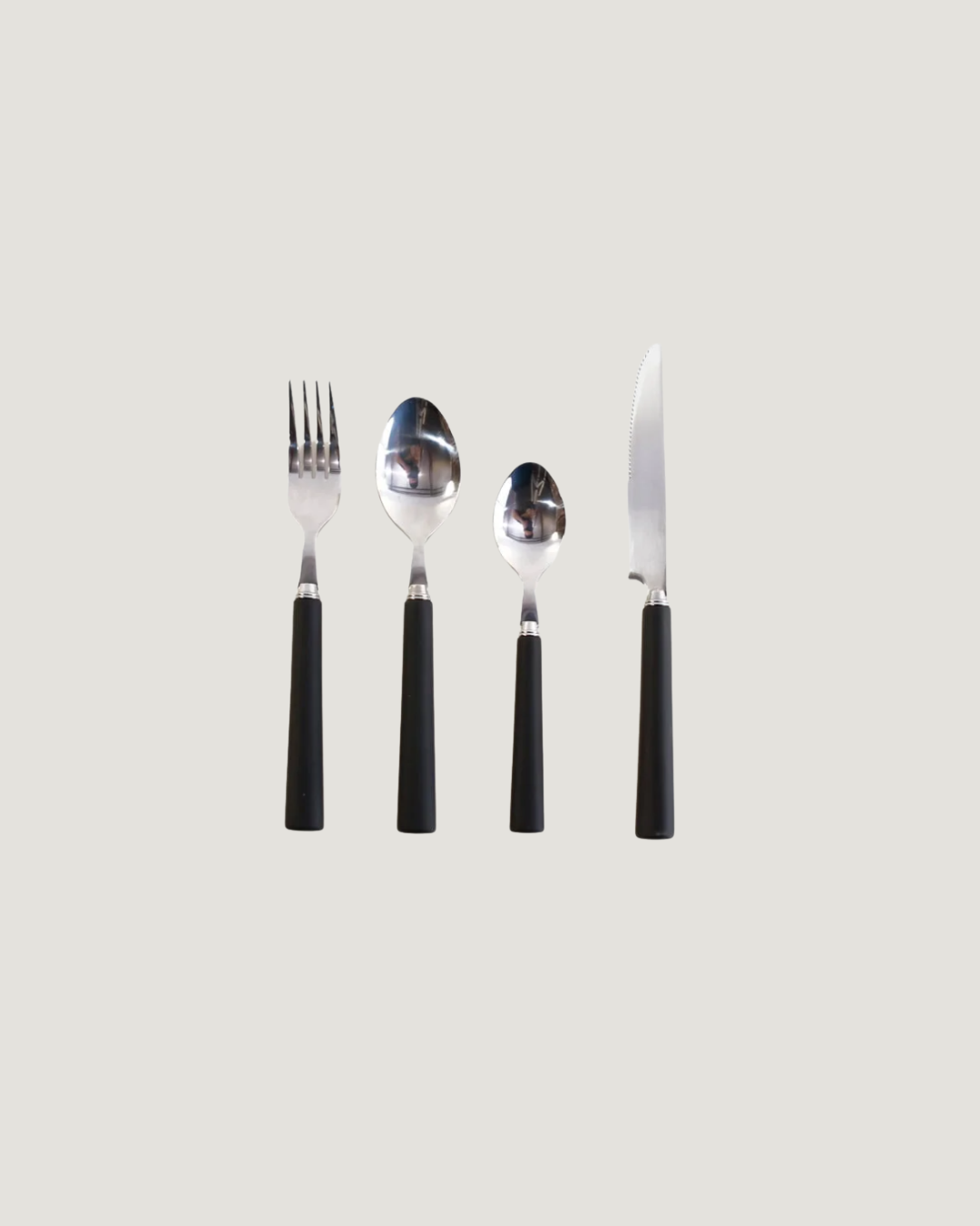 Set 24 piezas cuberteria negros