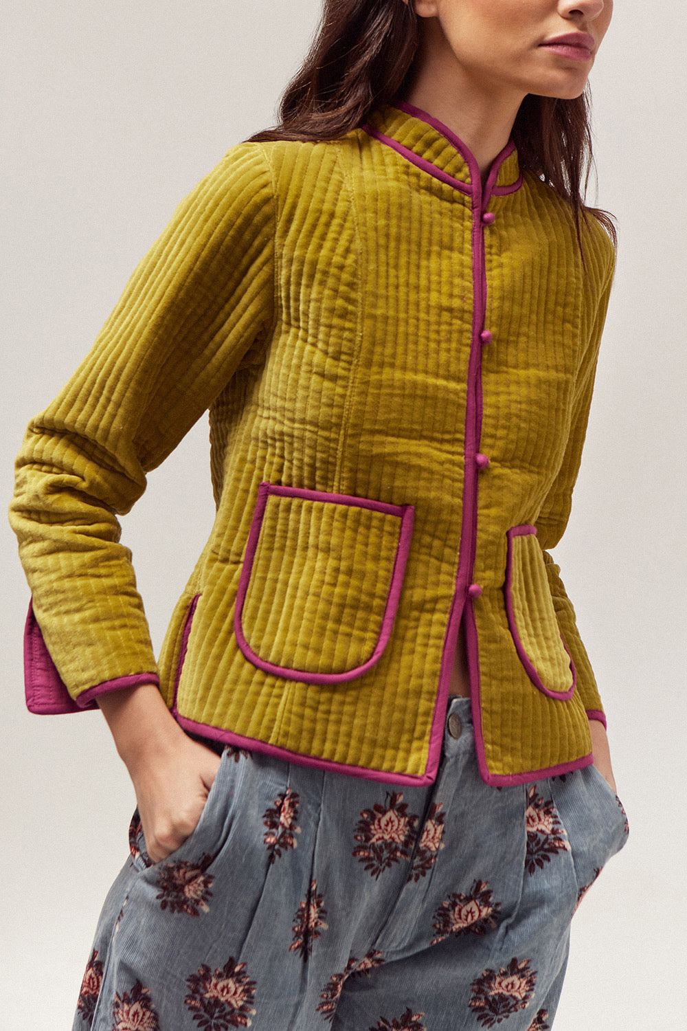 Chaqueta Quilted Terciopelo