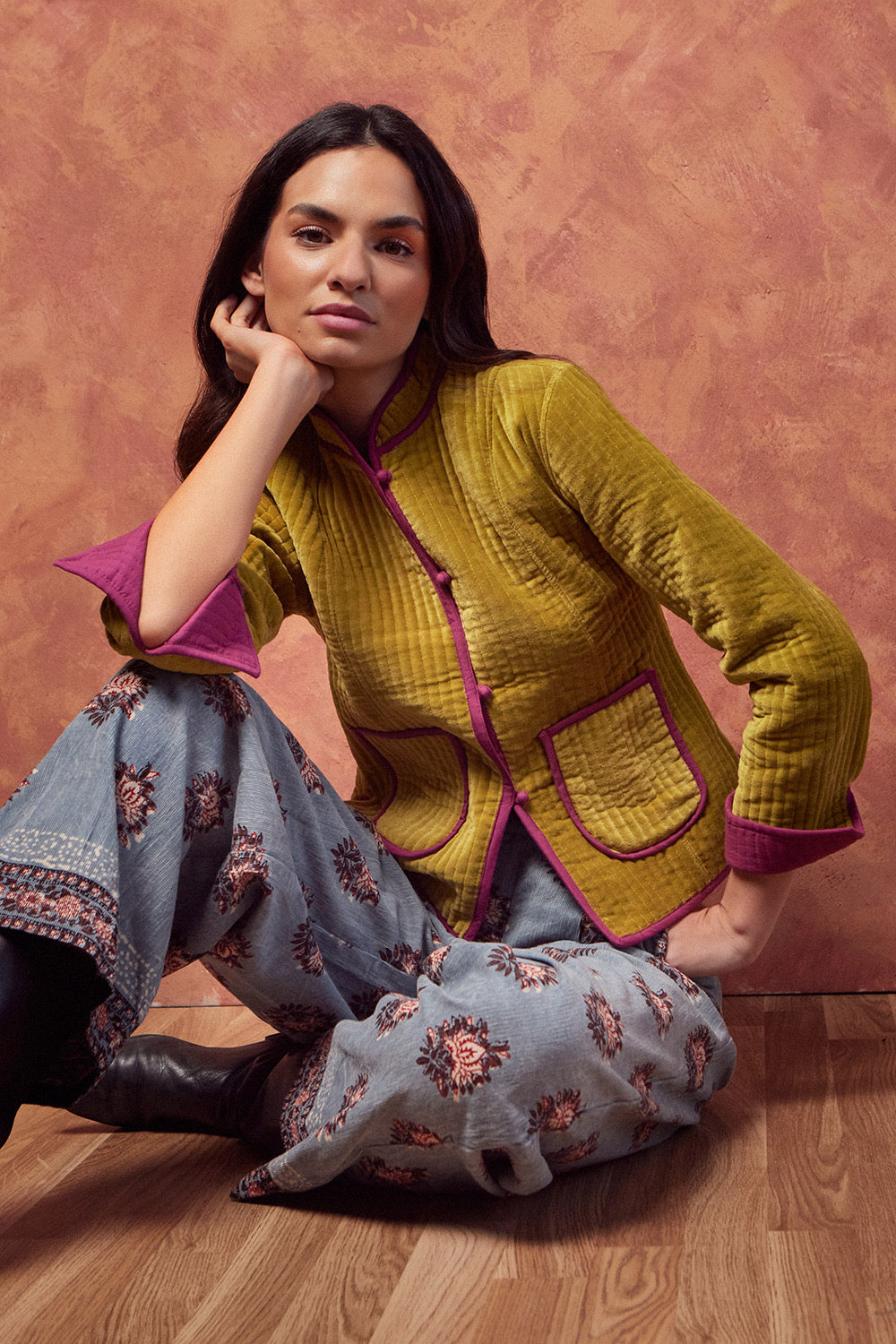 Chaqueta Quilted Terciopelo