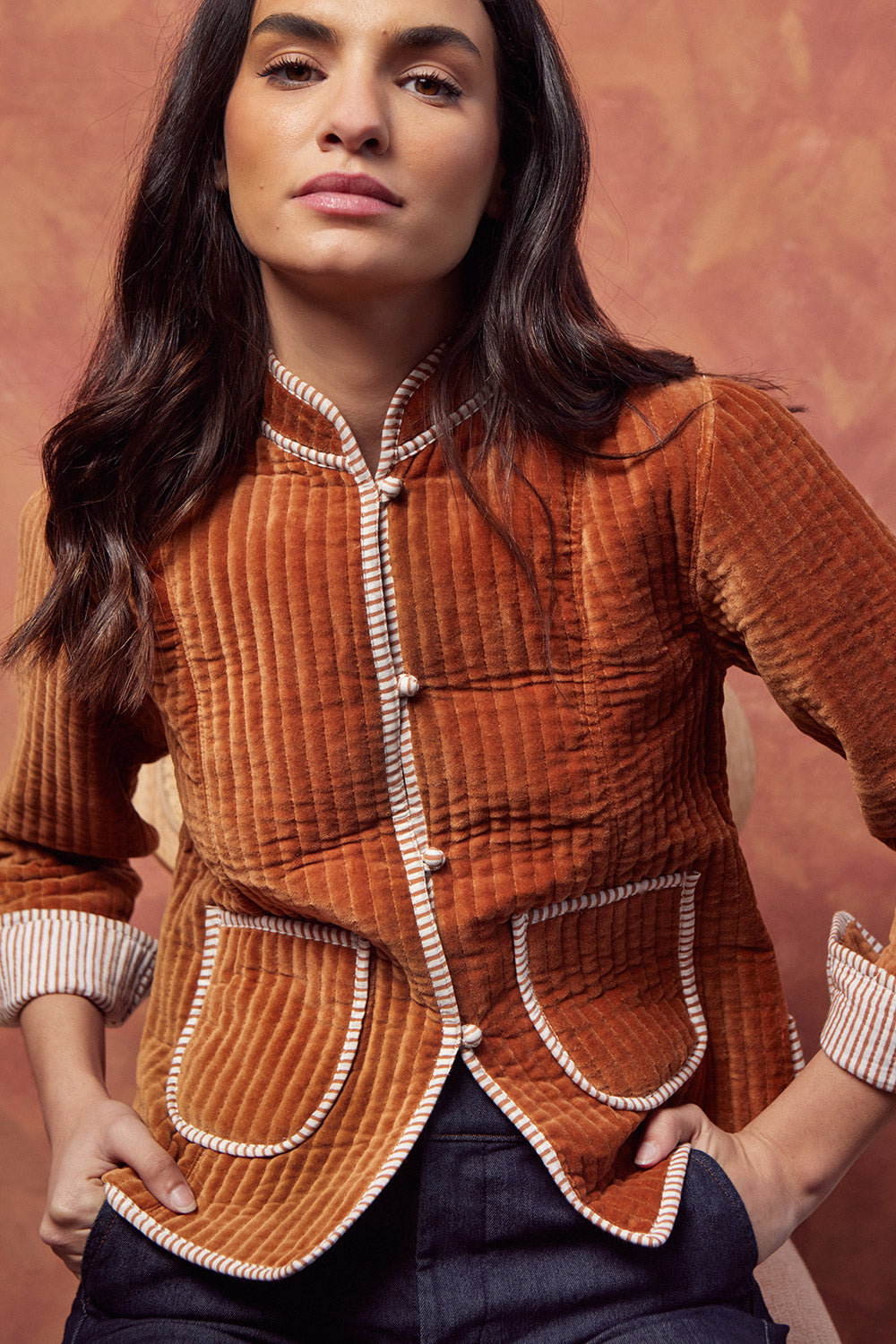 Chaqueta Quilted Terciopelo