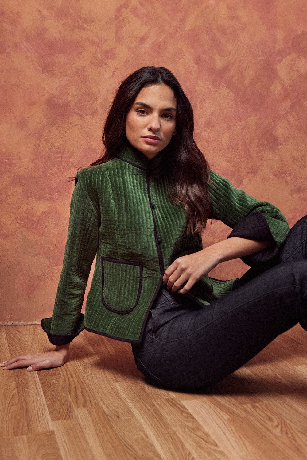 Chaqueta Quilted Terciopelo