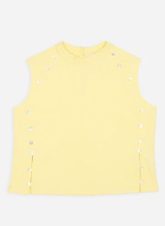 Top Botones Nacar Amarillo