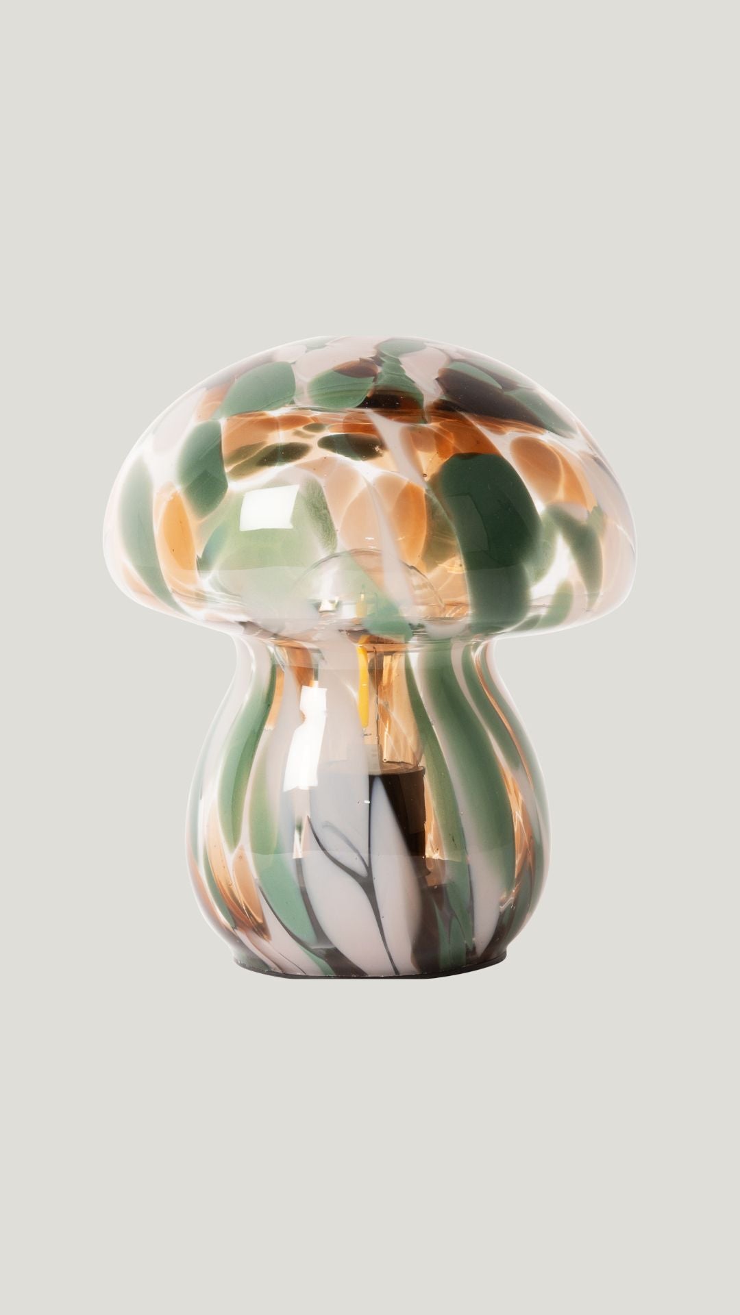 Lampara seta verde y marrón