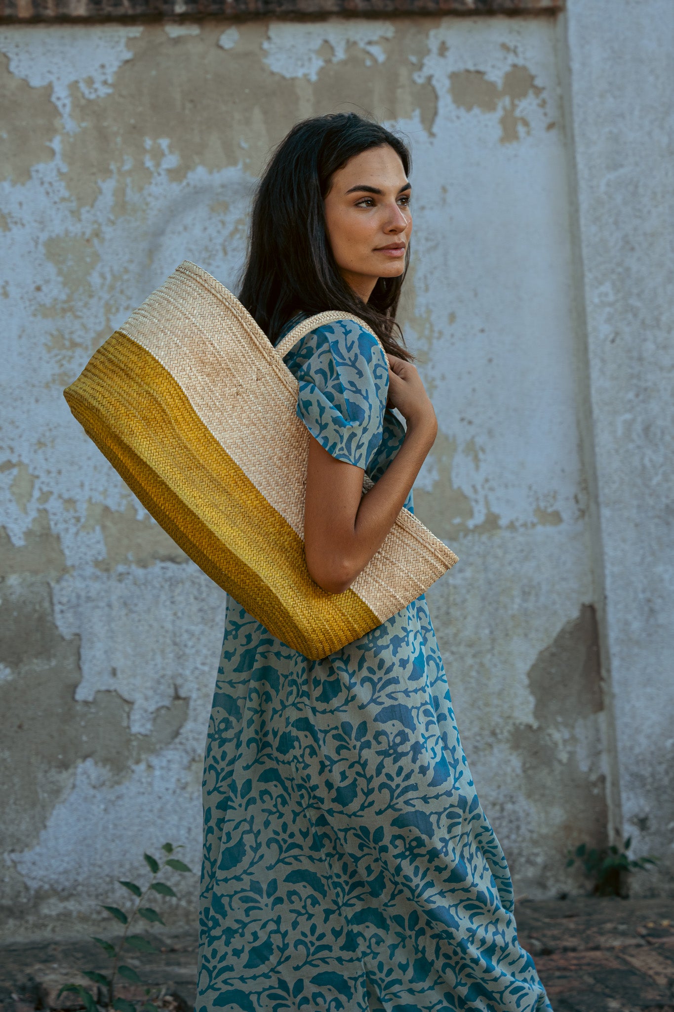 Bolso grande bicolor