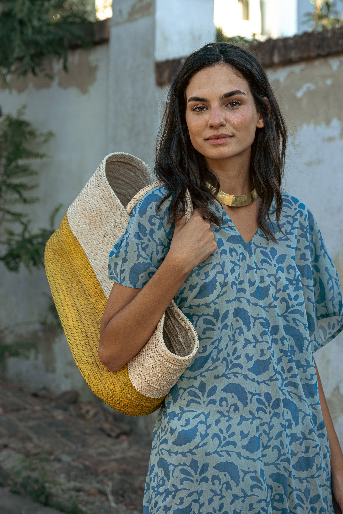 Bolso grande bicolor
