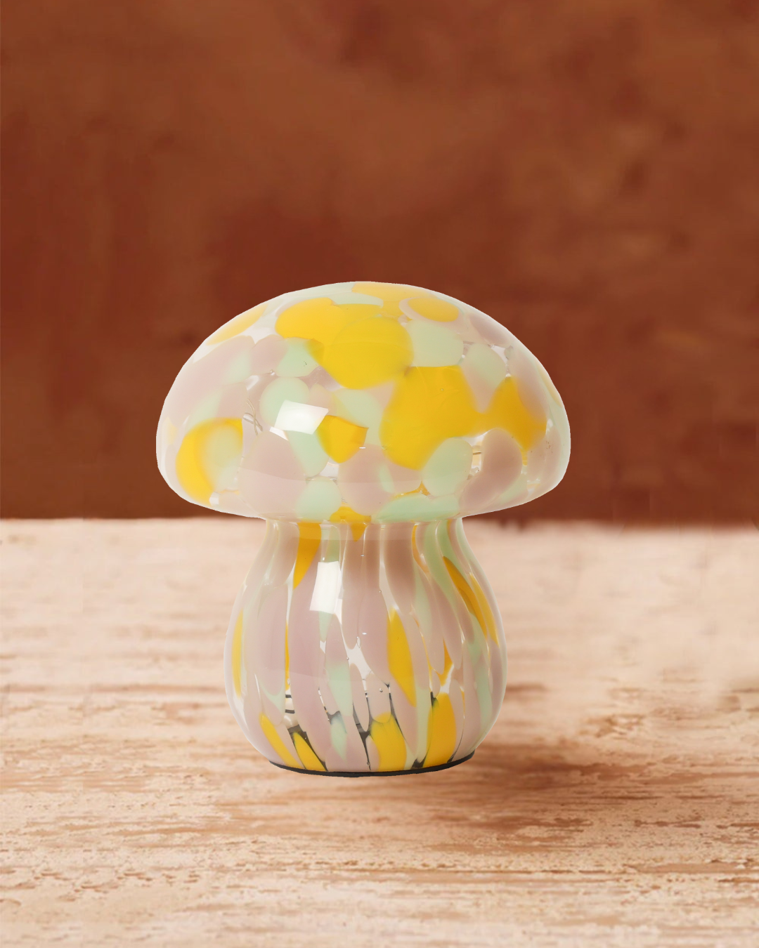 Lampara seta rosa/verde/amarillo