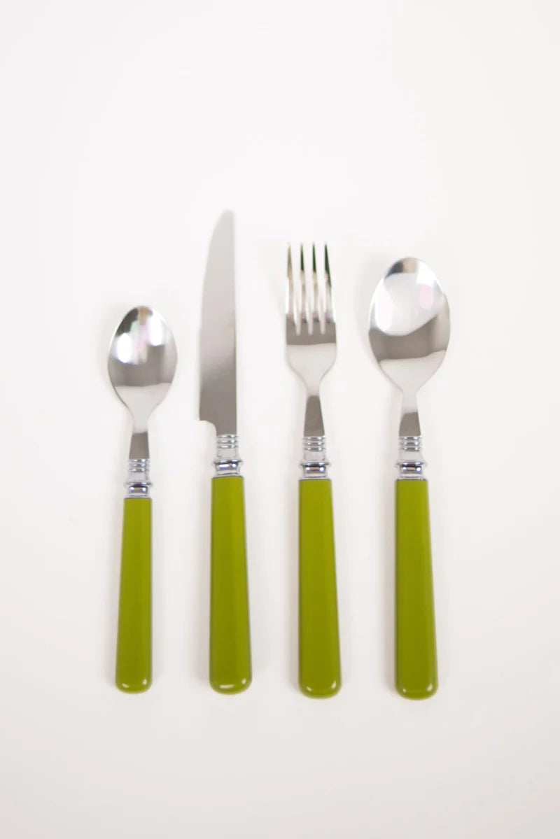 Pack 24 cubiertos verdes