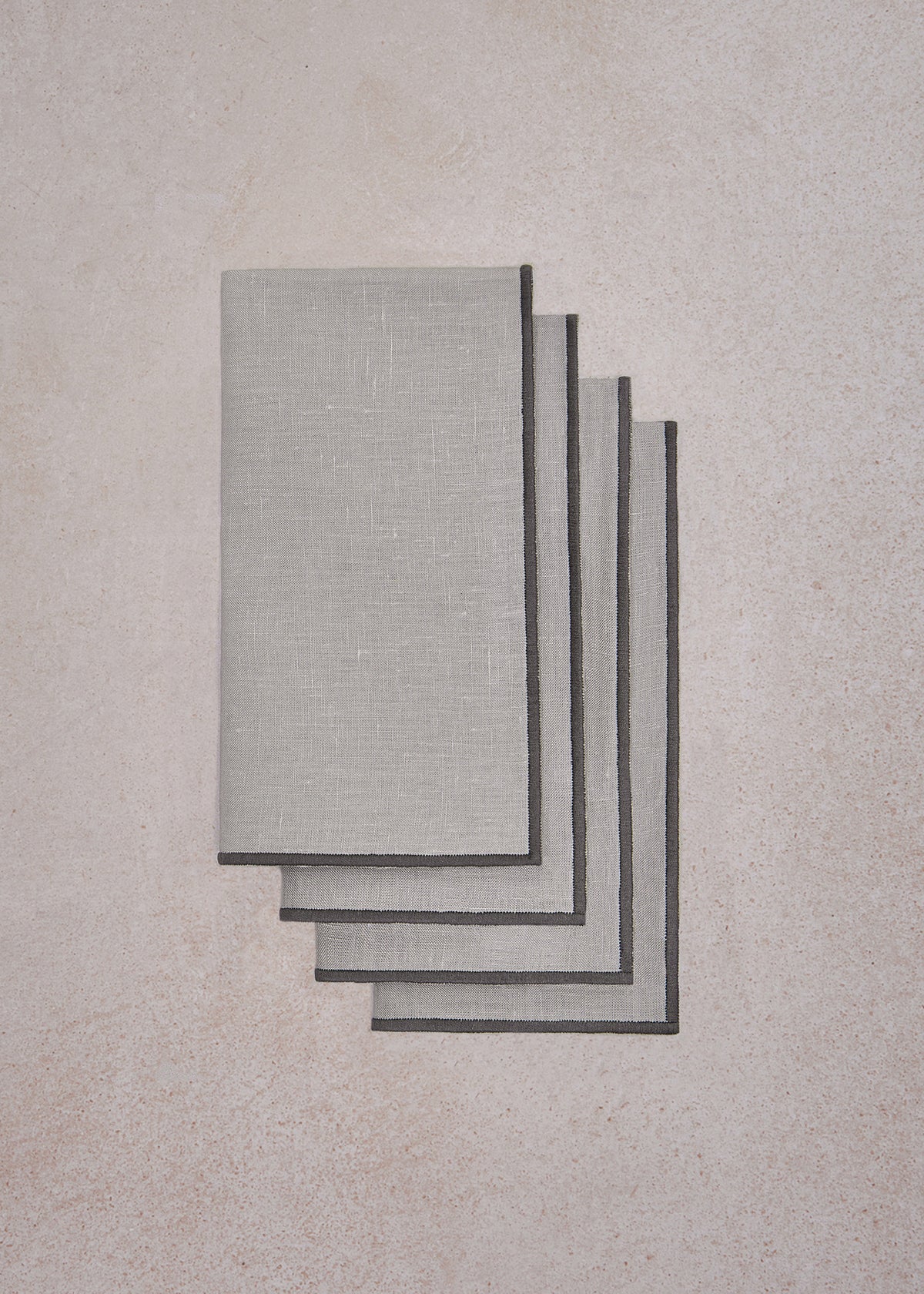 Pack 4 Servilletas lino borde color