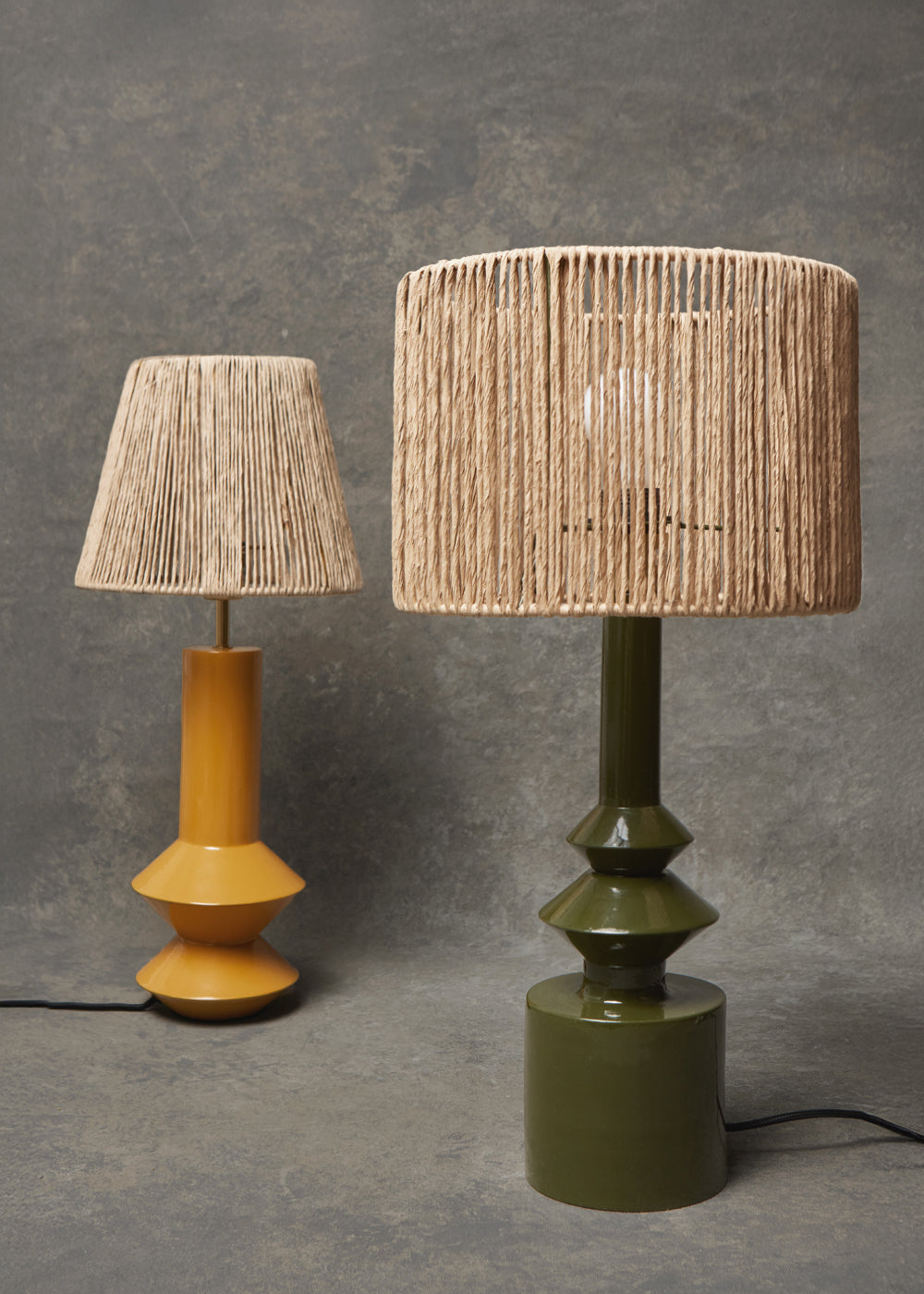 Lámpara de mesa verde