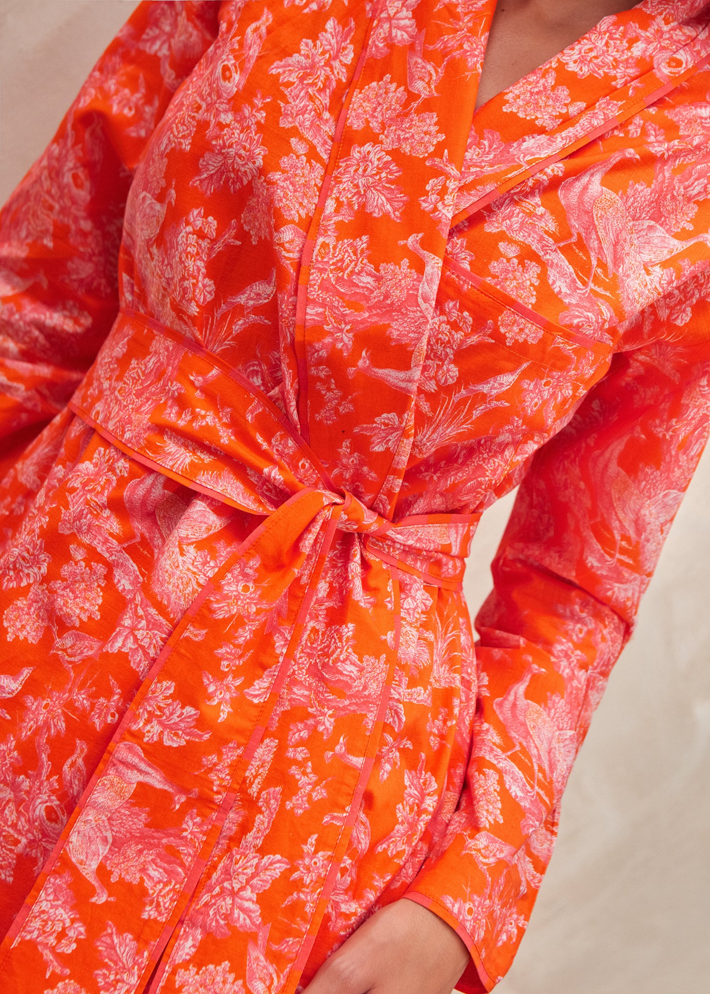 Kimono peacock coral