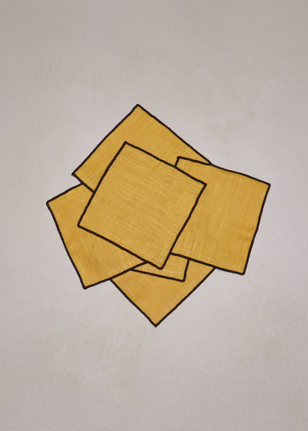 Pack 6 servilleta aperitivo borde negro