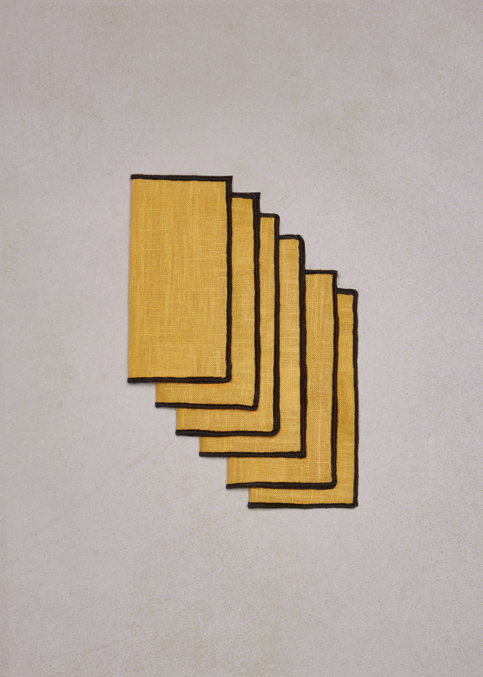 Pack 6 servilleta aperitivo borde negro