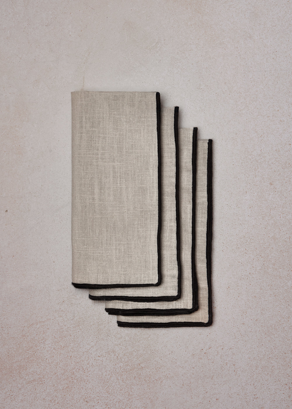 Pack 6 servilleta aperitivo borde negro