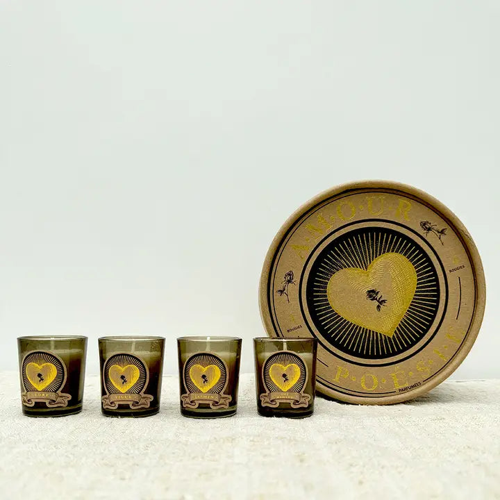 Caja de 4 velas amor
