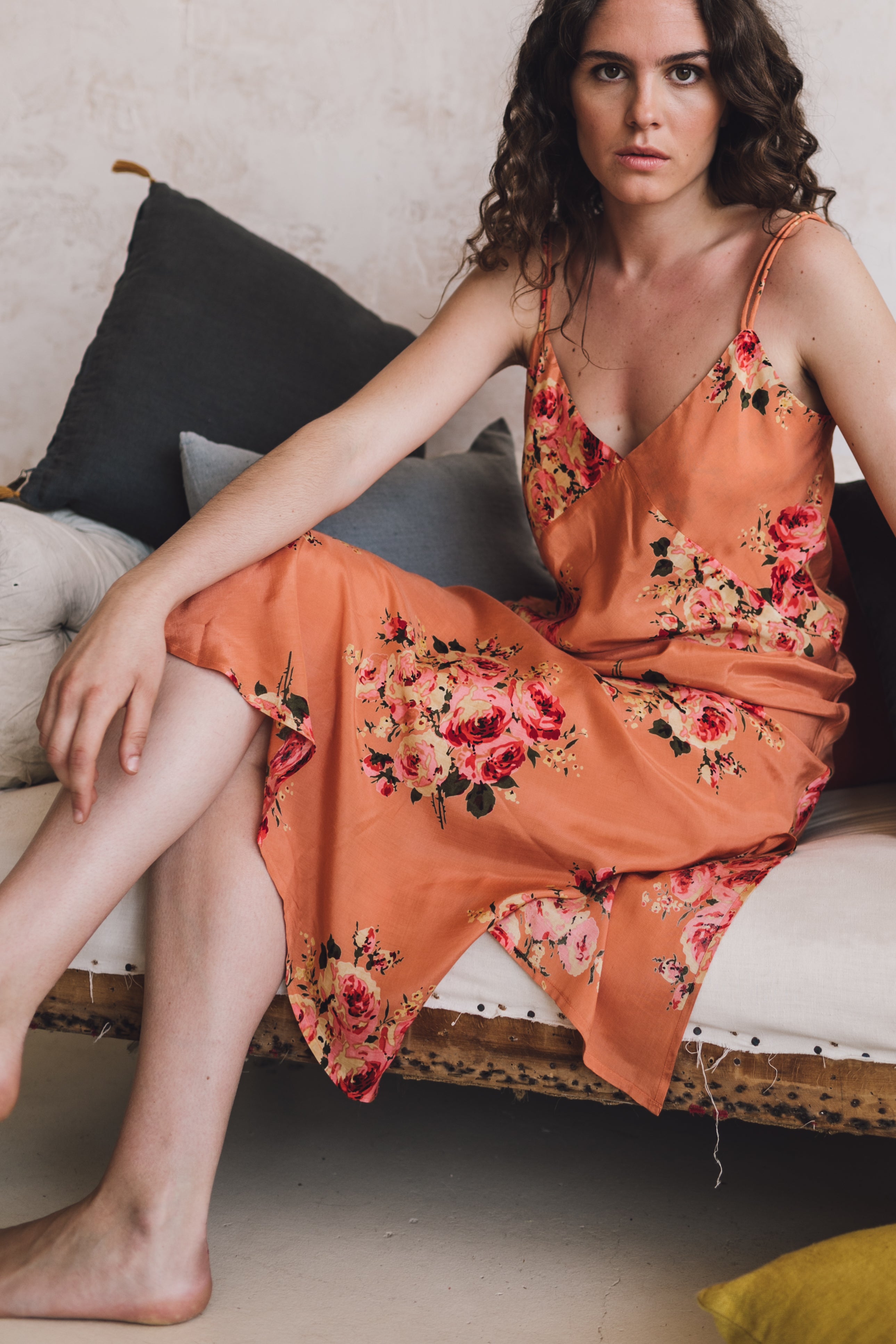 CAMISÓN FLORAL NUDE