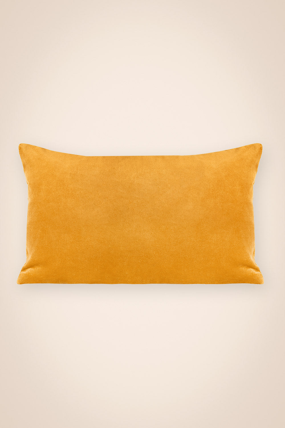 Funda cojín terciopelo curry