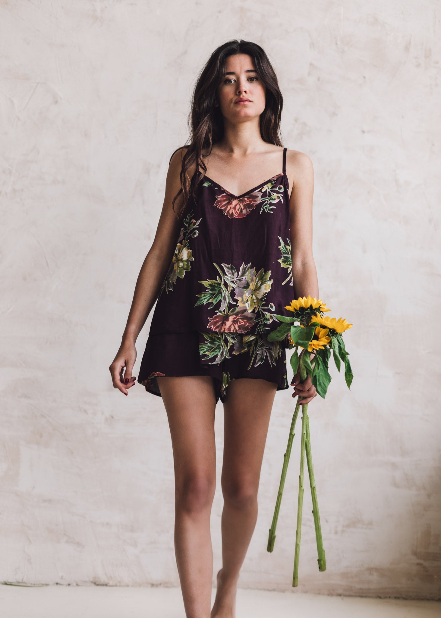 PIJAMA CORTO FLORAL SINGAPUR
