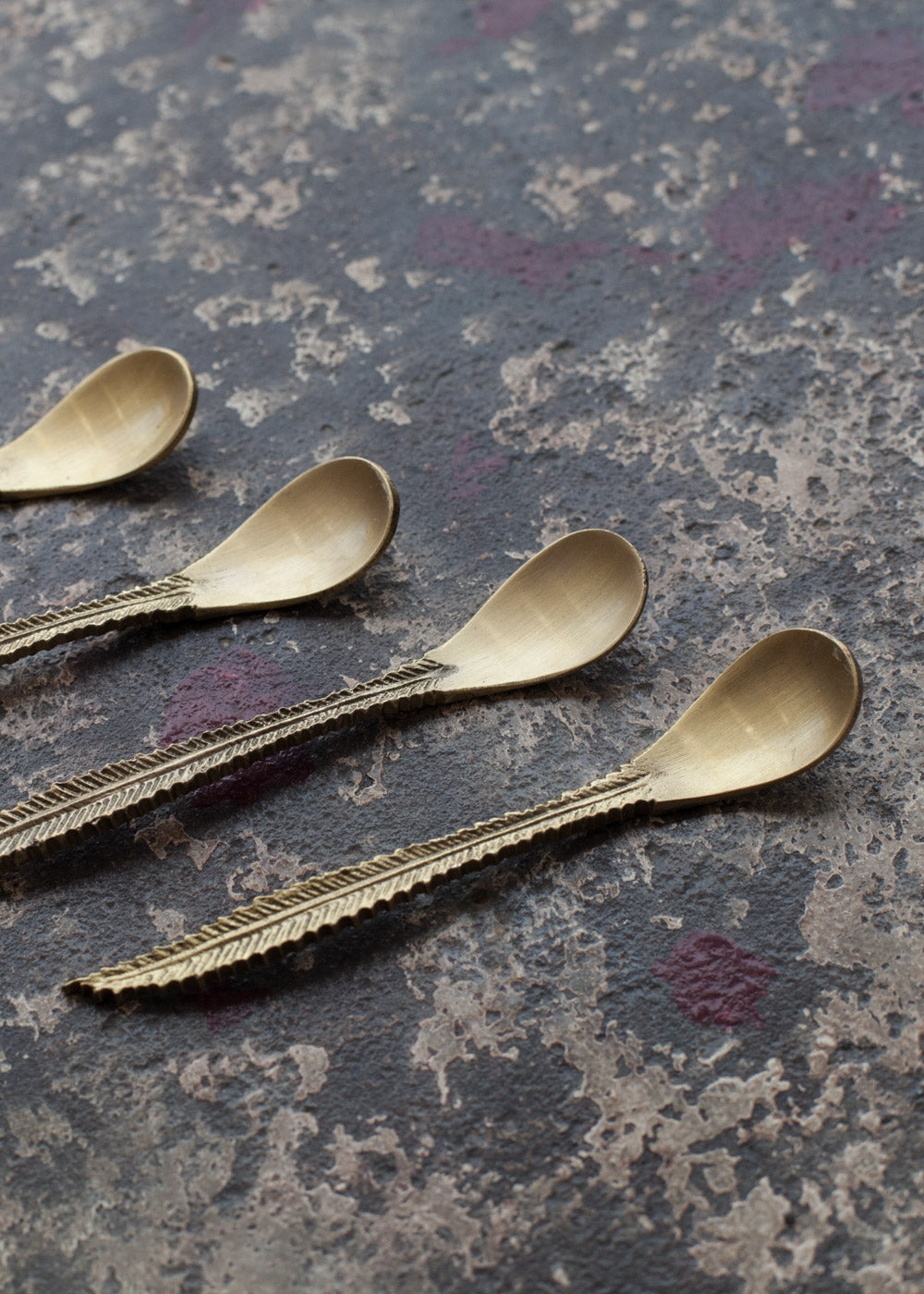 Set 4 cucharas pluma