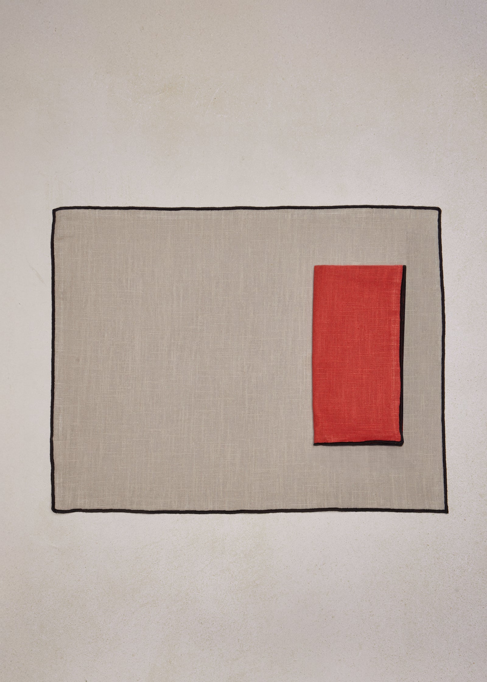 Pack 4 Individual lino borde negro