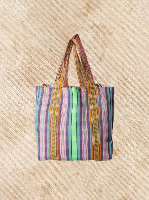 Bolsa reciclada raya verde