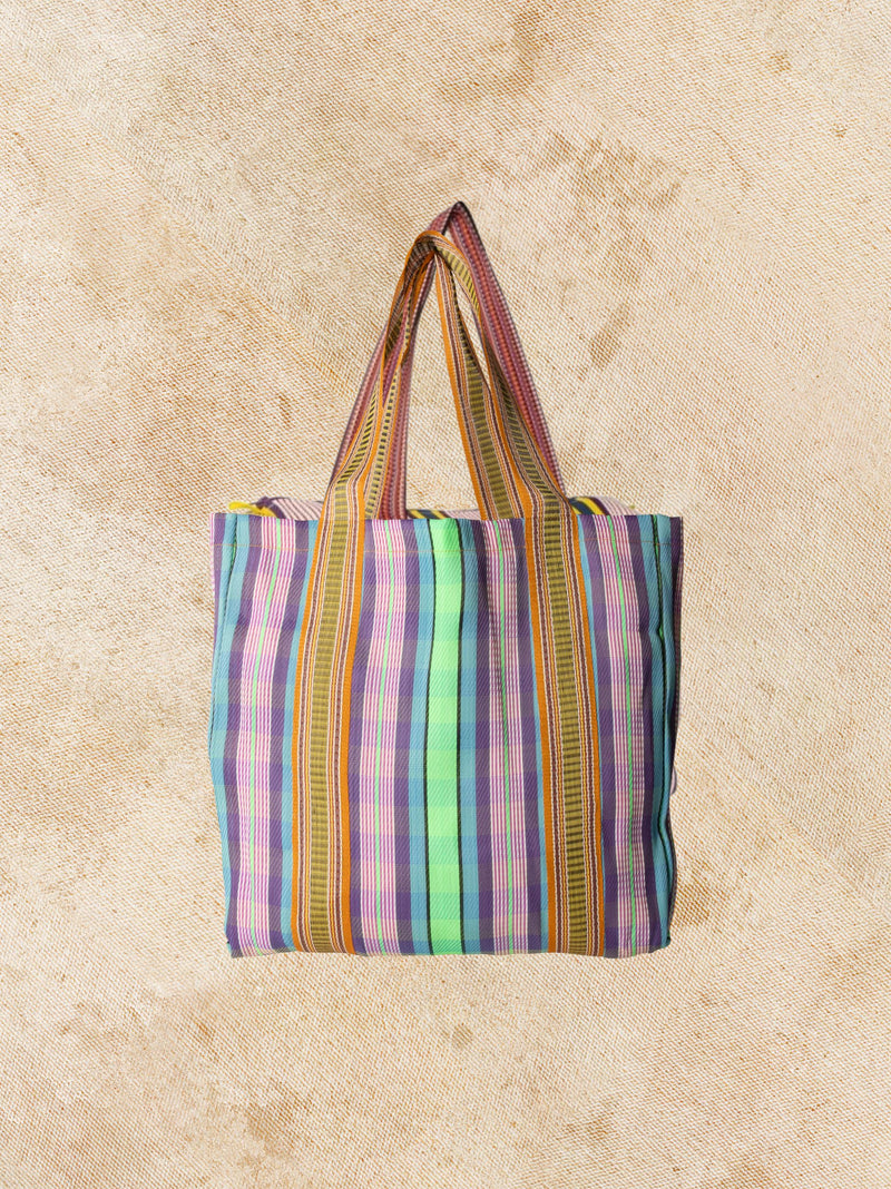 Bolsa reciclada raya verde