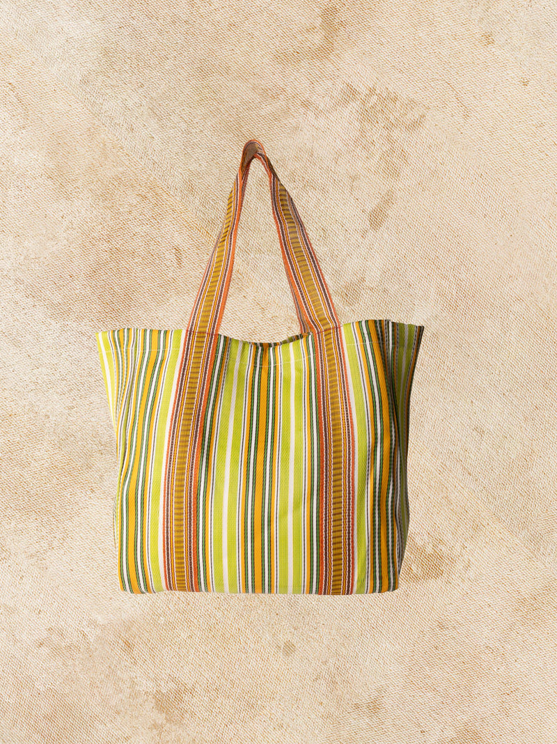 Bolsa reciclada raya amarilla