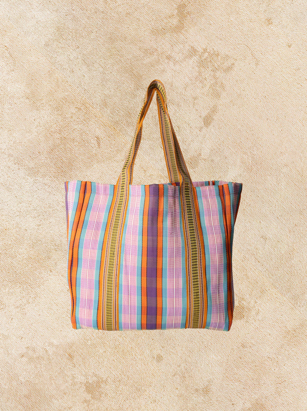 Bolsa reciclada raya morada