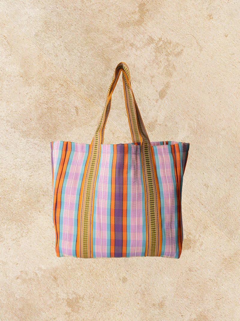 Bolsa reciclada raya morada
