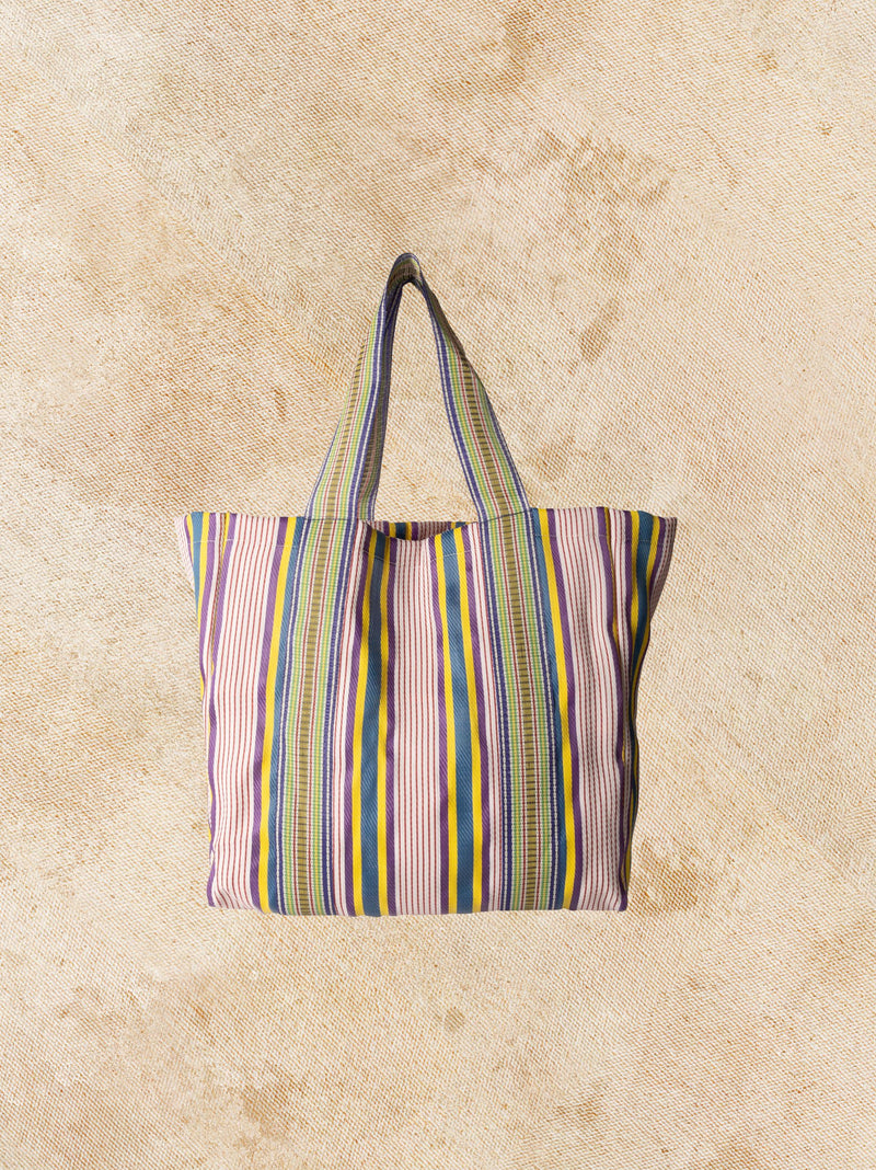 Bolsa reciclada raya rosa