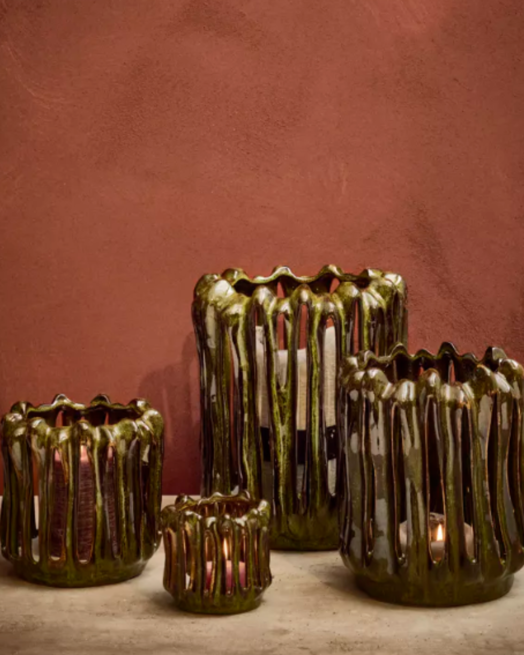 Candelabros verde