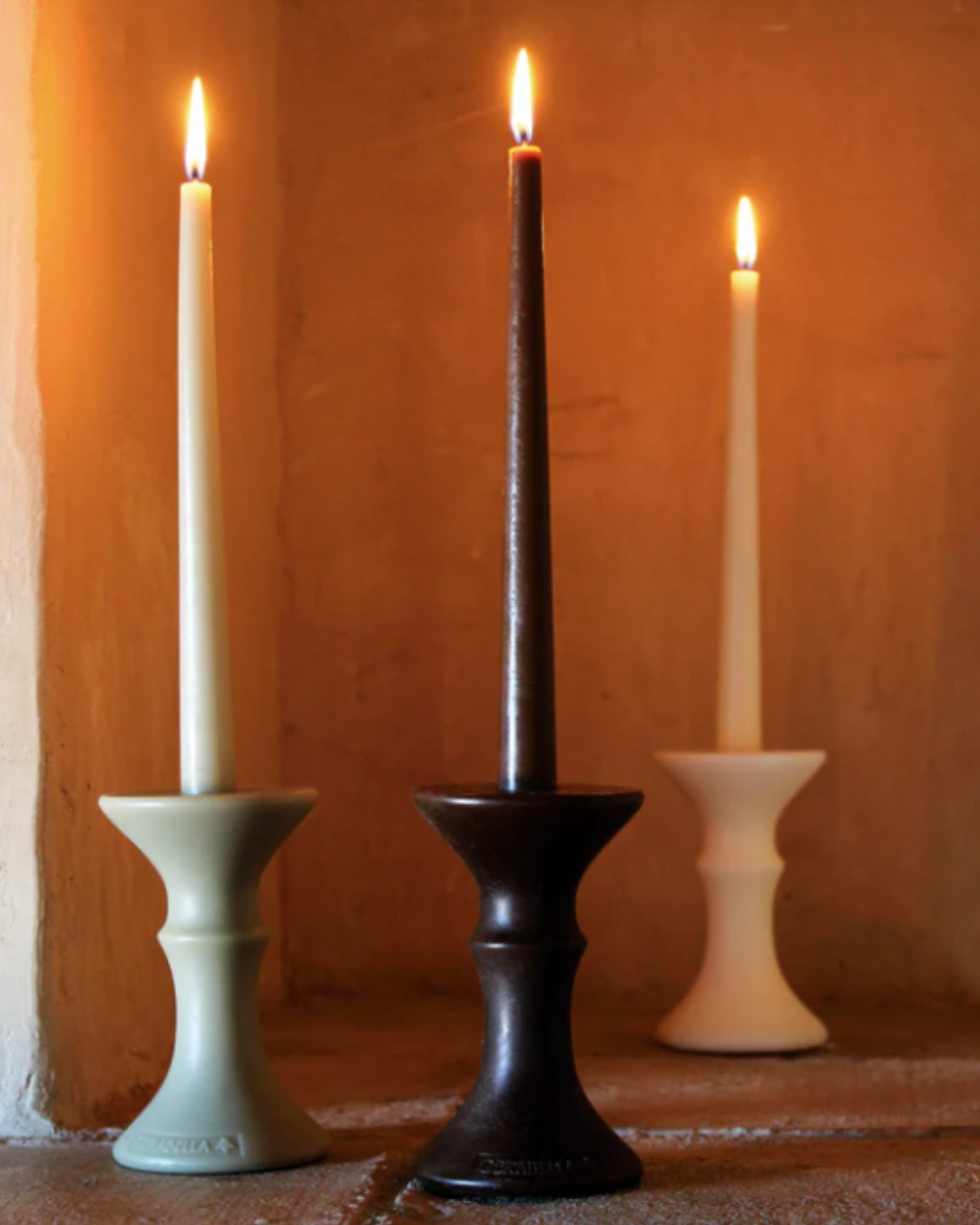 Velas artesanales de candelabro
