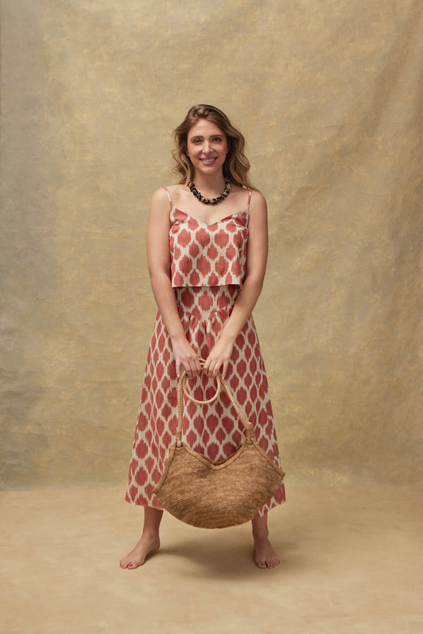 Falda estampada algodón