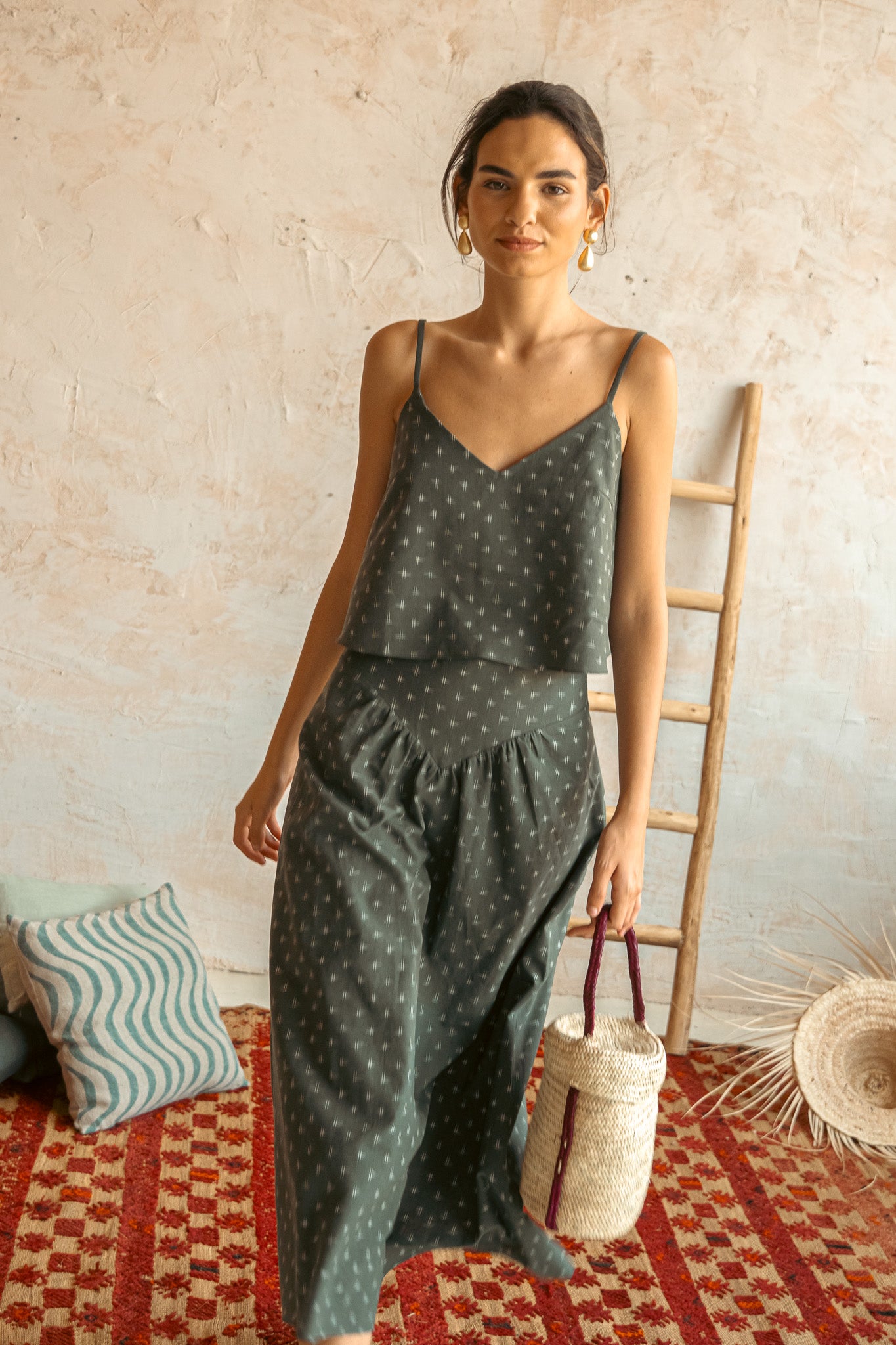 Falda estampada algodón