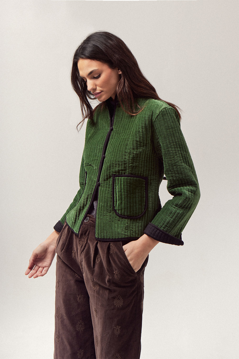 Chaqueta Quilted Terciopelo