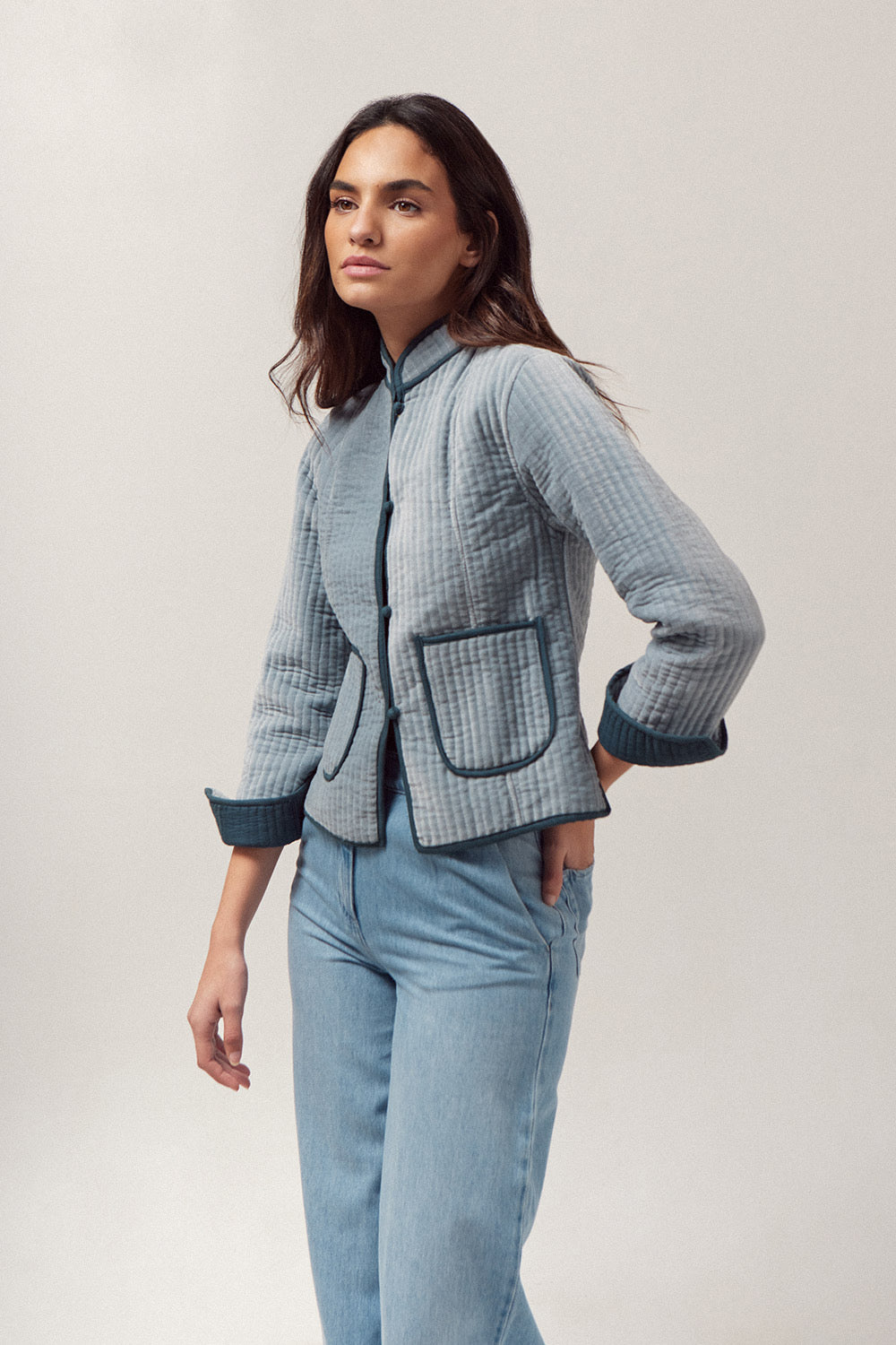 Chaqueta Quilted Terciopelo