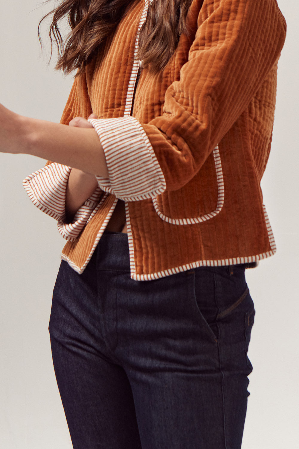 Chaqueta Quilted Terciopelo