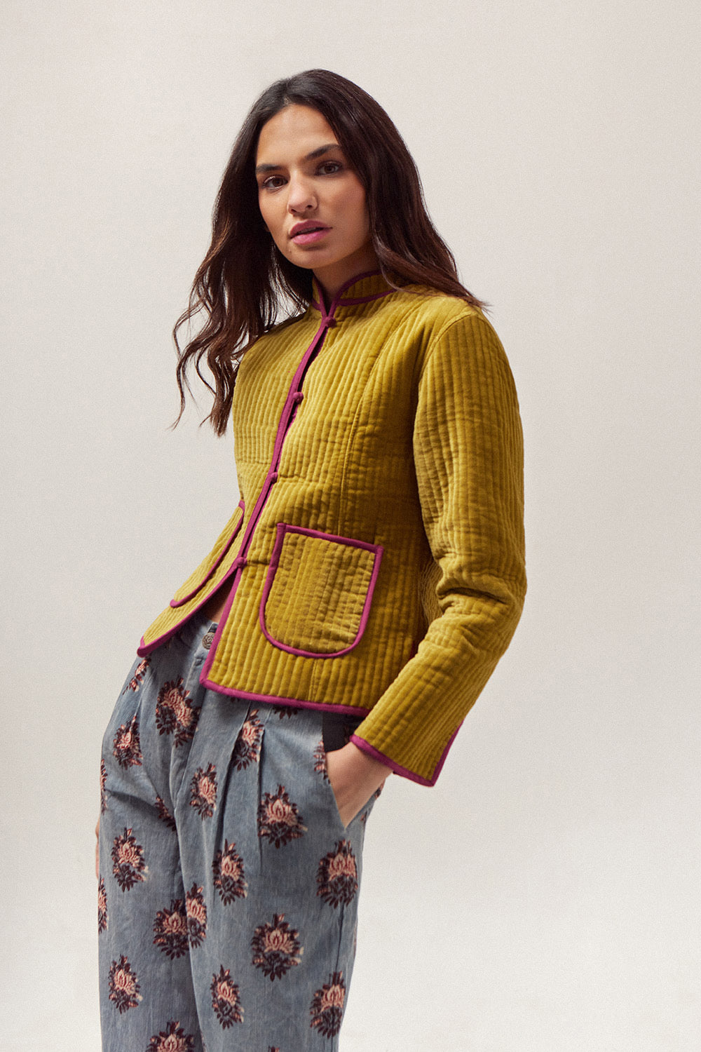 Chaqueta Quilted Terciopelo