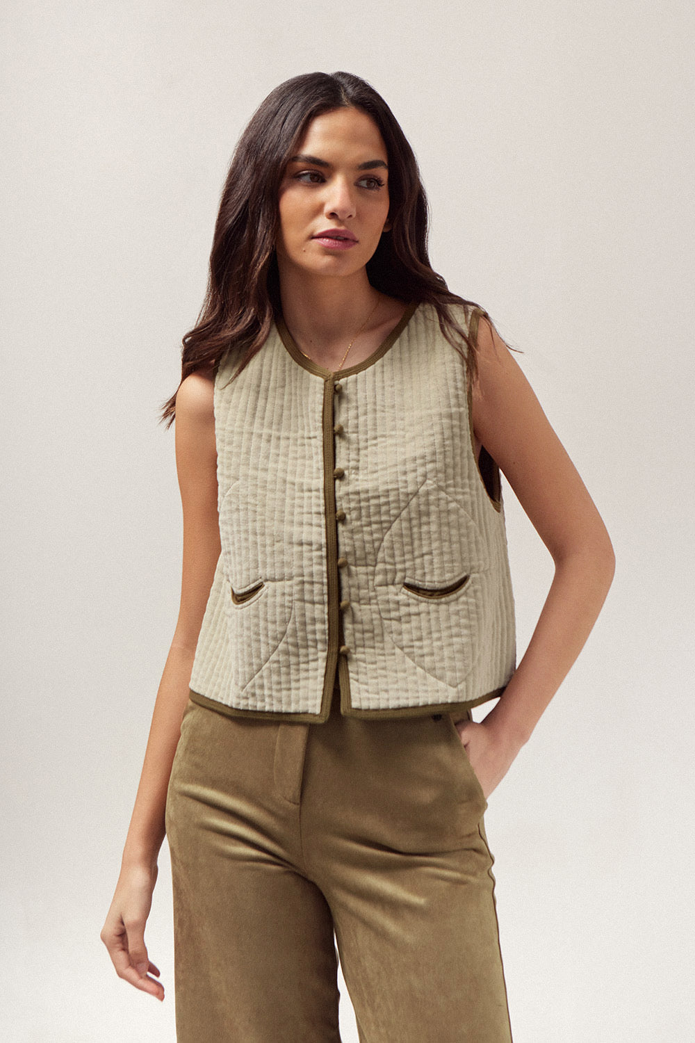 Chaleco Quilted Terciopelo