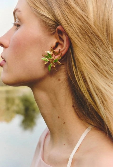 pendientes petalo Uva