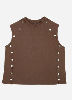Top Botones Nácar Marrón
