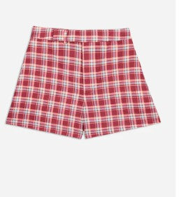 Shorts Cuadros Granate y Rosa