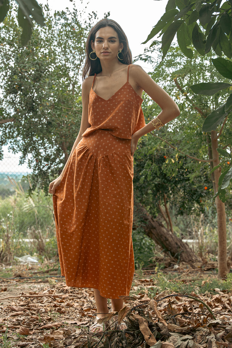 Falda estampada algodón