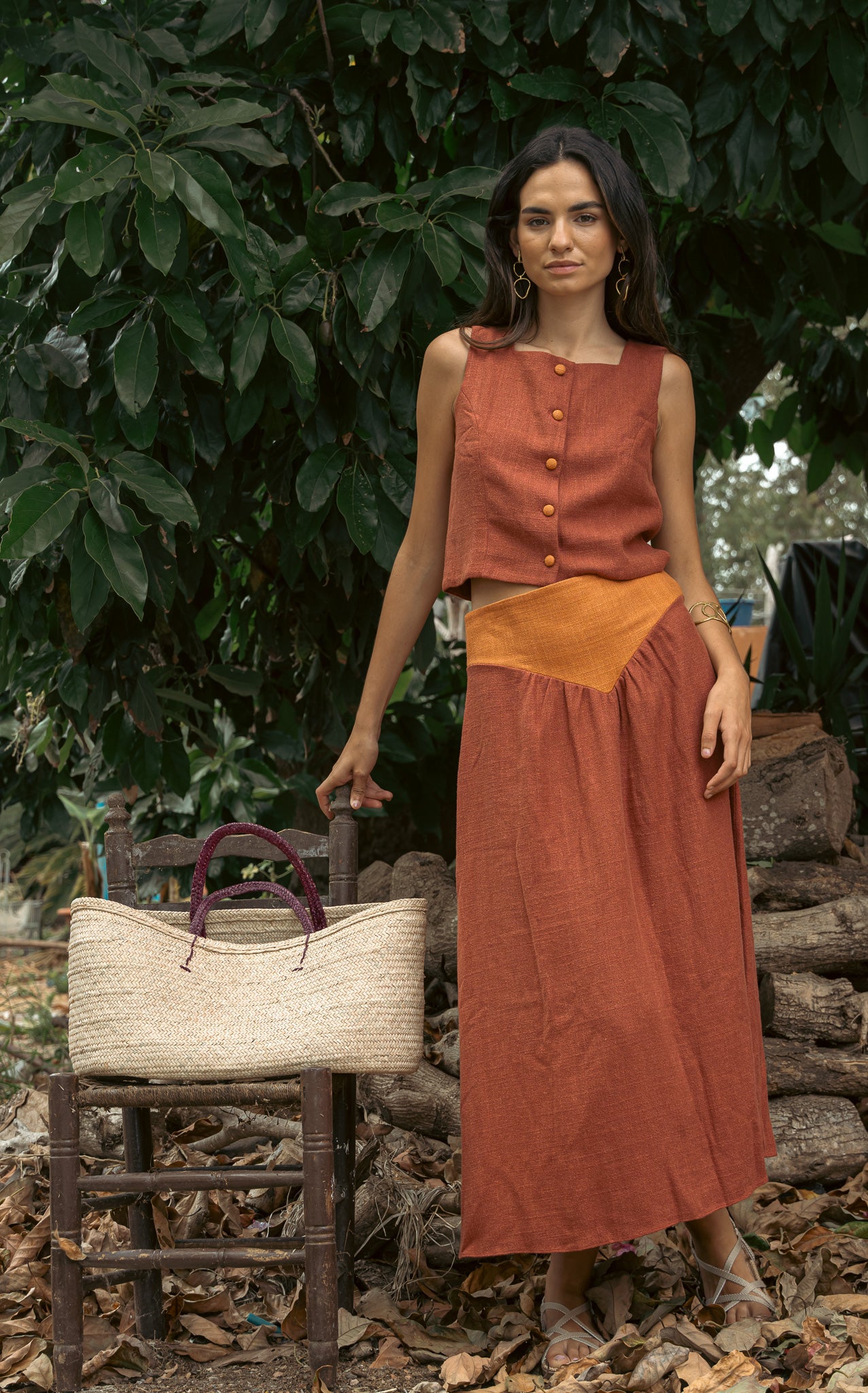 Falda lino