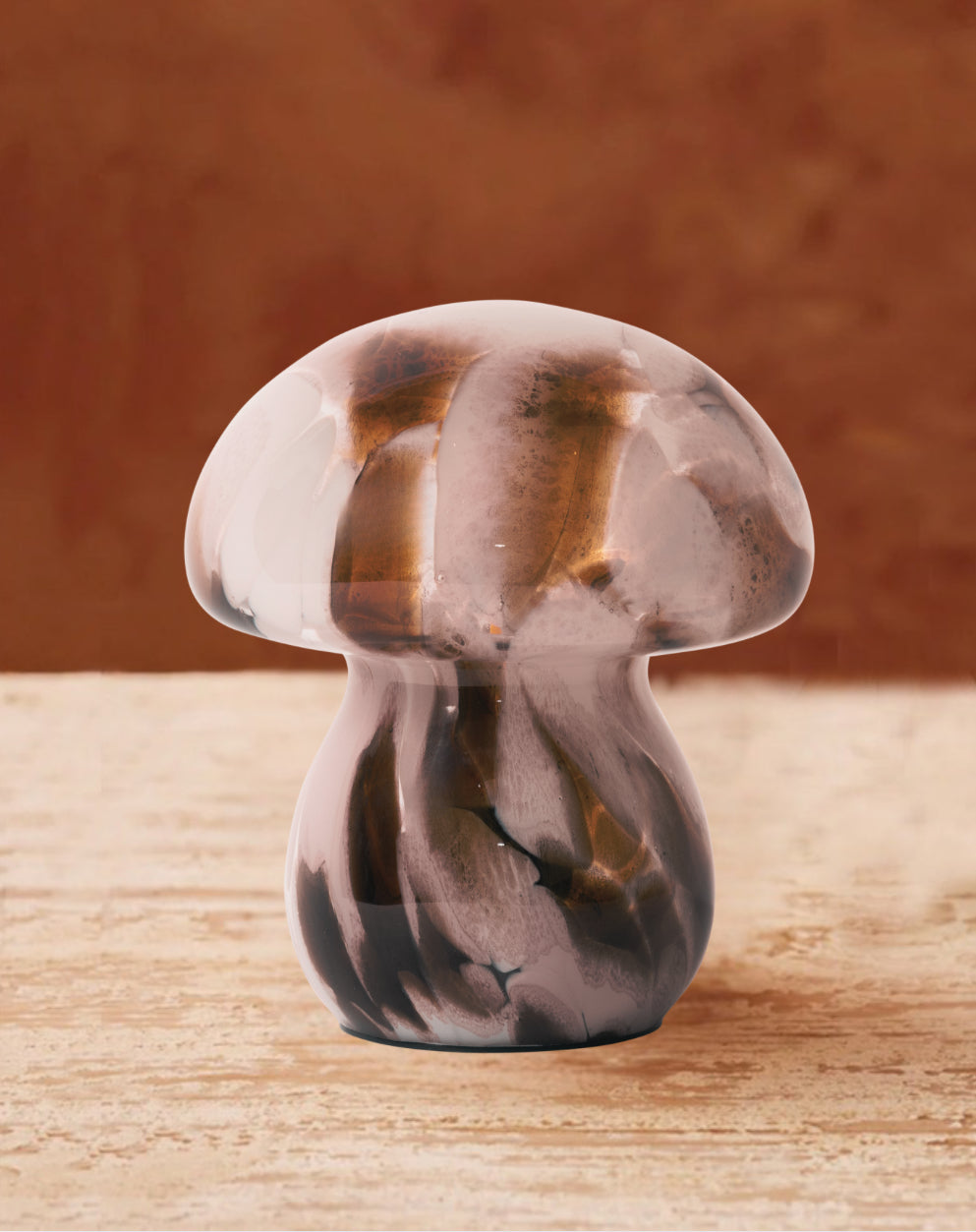 Lampara seta blanca y marrón