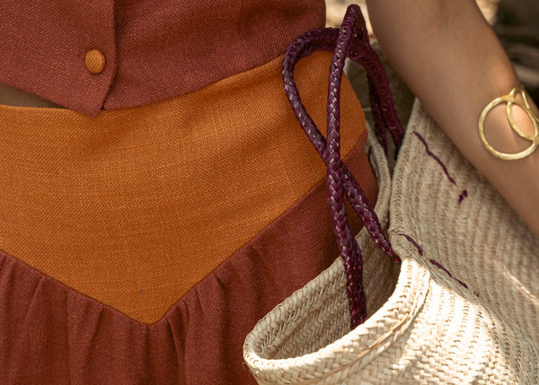 Bolso grande bicolor