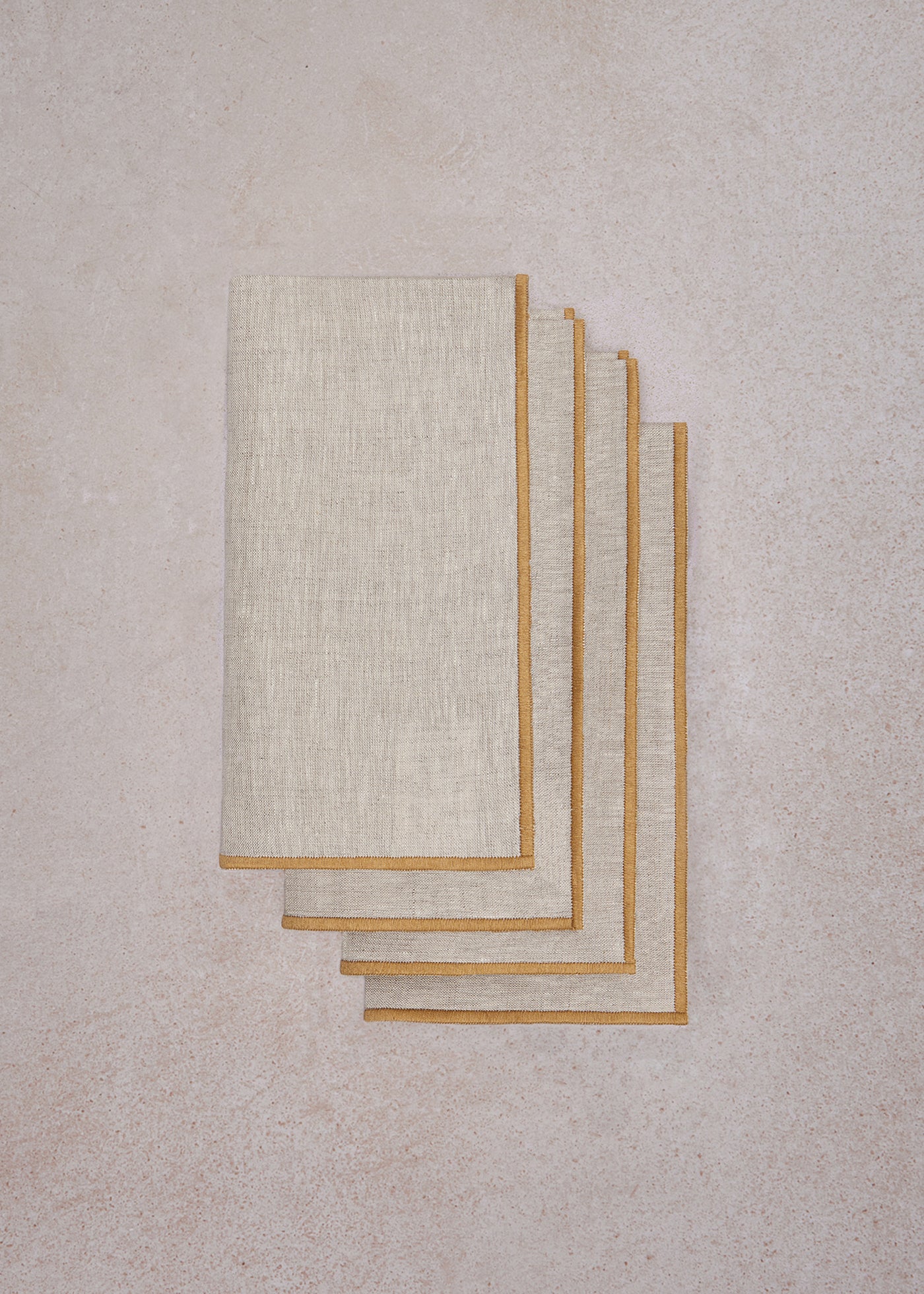 Pack 4 Servilletas lino  borde color